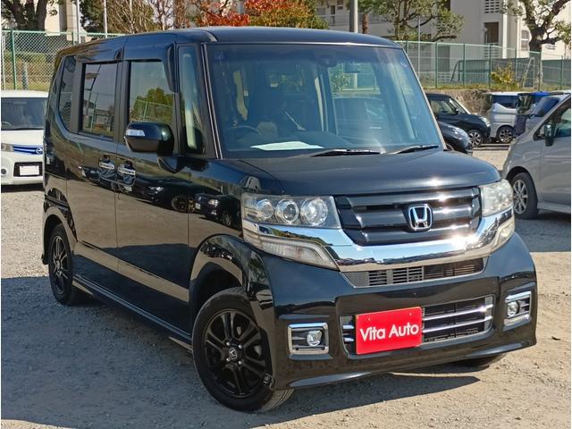 Ｎ－ＢＯＸカスタム Ｇ　ＳＳブラックスタイルパッケージ　メモリーナビ　フルセグＴＶ　リアカメラ　スマートキー　ＨＩＤヘッドライト　両側パワスラ　前ドラレコ　シートヒーター　Ｂｌｕｅｔｏｏｔｈ　純正１４インチアルミ　ＥＴＣ（2枚目）