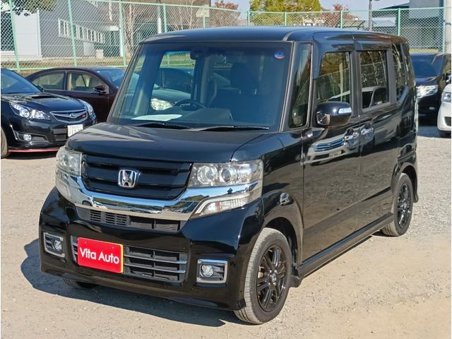 Ｎ－ＢＯＸカスタム Ｇ　ＳＳブラックスタイルパッケージ　メモリーナビ　フルセグＴＶ　リアカメラ　スマートキー　ＨＩＤヘッドライト　両側パワスラ　前ドラレコ　シートヒーター　Ｂｌｕｅｔｏｏｔｈ　純正１４インチアルミ　ＥＴＣ（6枚目）