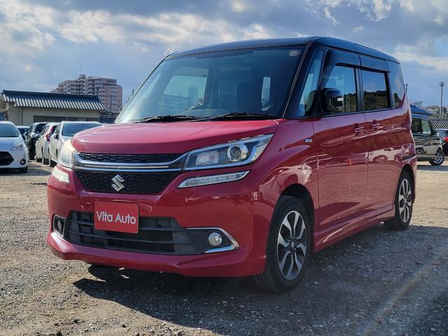 ソリオバンディット ハイブリッドMV SDナビ フルセグTV スマートキー LEDヘッドライト 衝突軽減ブレーキ 片側パワスラ 前後ドラレコ シートヒーター クルコン 純正15インチアルミ ETC(5枚目)