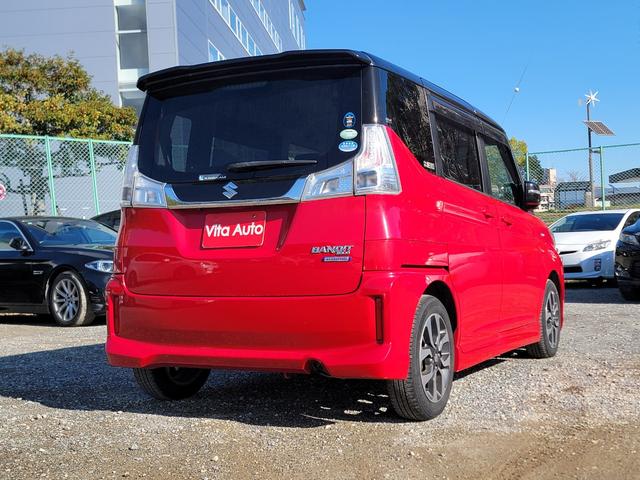 ソリオバンディット ハイブリッドMV SDナビ フルセグTV スマートキー LEDヘッドライト 衝突軽減ブレーキ 片側パワスラ 前後ドラレコ シートヒーター クルコン 純正15インチアルミ ETC(13枚目)