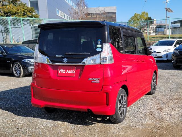 ソリオバンディット ハイブリッドMV SDナビ フルセグTV スマートキー LEDヘッドライト 衝突軽減ブレーキ 片側パワスラ 前後ドラレコ シートヒーター クルコン 純正15インチアルミ ETC(14枚目)