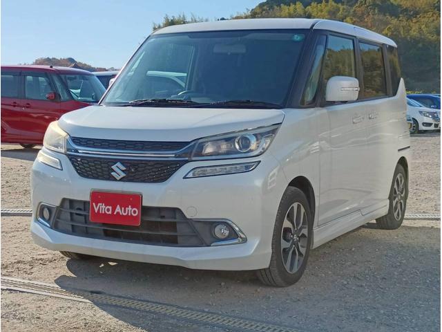 ソリオバンディット ハイブリッドMV メモリーナビ フルセグTV 全方位カメラ スマートキー LEDヘッドライト 衝突軽減ブレーキ 両側パワスラ シートヒーター Bluetooth クルコン 純正15インチアルミ ETC(5枚目)