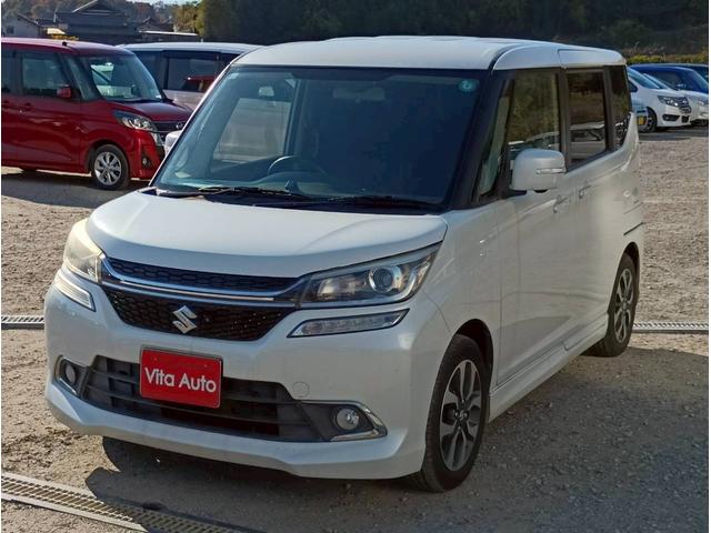 ソリオバンディット ハイブリッドMV メモリーナビ フルセグTV 全方位カメラ スマートキー LEDヘッドライト 衝突軽減ブレーキ 両側パワスラ シートヒーター Bluetooth クルコン 純正15インチアルミ ETC(6枚目)