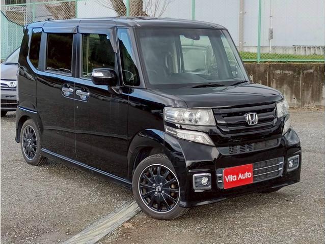 Ｎ－ＢＯＸカスタム Ｇ　ターボＳＳブラックスタイルパッケージ　メモリーナビ　フルセグＴＶ　リアカメラ　スマートキー　ＨＩＤヘッドライト　衝突軽減ブレーキ　両側パワスラ　シートヒーター　Ｂｌｕｅｔｏｏｔｈ　クルコン　純正１５インチアルミ　ＥＴＣ（5枚目）