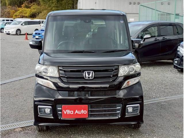 Ｎ－ＢＯＸカスタム Ｇ　ターボＳＳブラックスタイルパッケージ　メモリーナビ　フルセグＴＶ　リアカメラ　スマートキー　ＨＩＤヘッドライト　衝突軽減ブレーキ　両側パワスラ　シートヒーター　Ｂｌｕｅｔｏｏｔｈ　クルコン　純正１５インチアルミ　ＥＴＣ（7枚目）