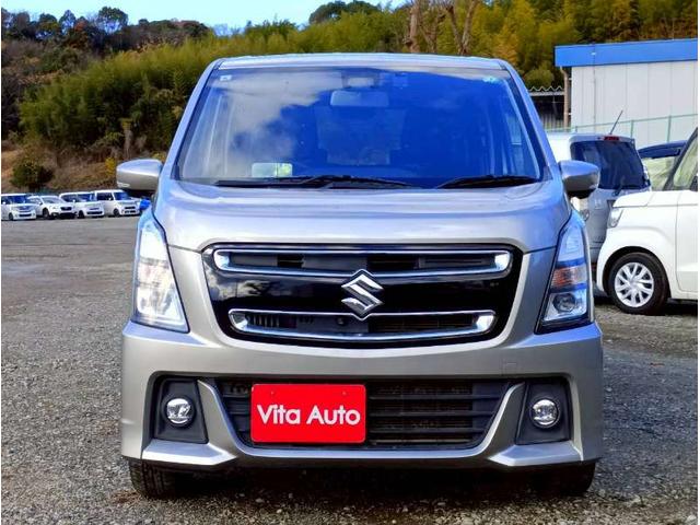 ワゴンＲスティングレー ハイブリッドＴ　メモリーナビ　フルセグＴＶ　全方位カメラ　スマートキー　ＬＥＤヘッドライト　衝突軽減ブレーキ　前ドラレコ　シートヒーター　Ｂｌｕｅｔｏｏｔｈ　クルコン　純正１５インチアルミ　ＥＴＣ（3枚目）