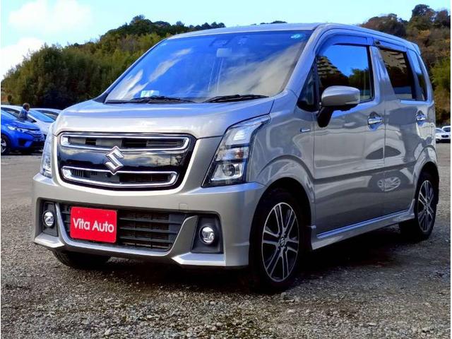 ワゴンＲスティングレー ハイブリッドＴ　メモリーナビ　フルセグＴＶ　全方位カメラ　スマートキー　ＬＥＤヘッドライト　衝突軽減ブレーキ　前ドラレコ　シートヒーター　Ｂｌｕｅｔｏｏｔｈ　クルコン　純正１５インチアルミ　ＥＴＣ（5枚目）