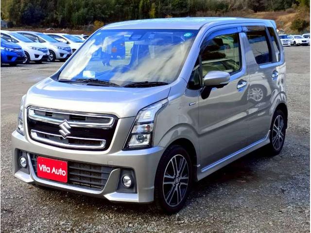 ワゴンＲスティングレー ハイブリッドＴ　メモリーナビ　フルセグＴＶ　全方位カメラ　スマートキー　ＬＥＤヘッドライト　衝突軽減ブレーキ　前ドラレコ　シートヒーター　Ｂｌｕｅｔｏｏｔｈ　クルコン　純正１５インチアルミ　ＥＴＣ（6枚目）