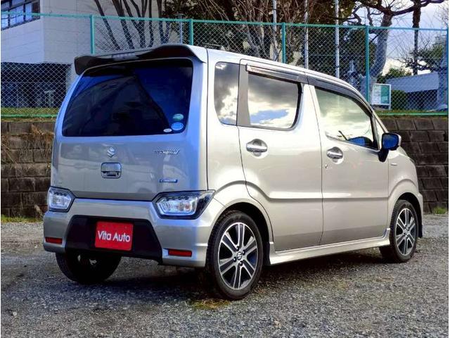 ワゴンＲスティングレー ハイブリッドＴ　メモリーナビ　フルセグＴＶ　全方位カメラ　スマートキー　ＬＥＤヘッドライト　衝突軽減ブレーキ　前ドラレコ　シートヒーター　Ｂｌｕｅｔｏｏｔｈ　クルコン　純正１５インチアルミ　ＥＴＣ（12枚目）