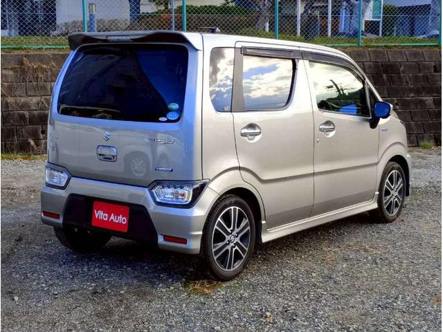 ワゴンＲスティングレー ハイブリッドＴ　メモリーナビ　フルセグＴＶ　全方位カメラ　スマートキー　ＬＥＤヘッドライト　衝突軽減ブレーキ　前ドラレコ　シートヒーター　Ｂｌｕｅｔｏｏｔｈ　クルコン　純正１５インチアルミ　ＥＴＣ（13枚目）