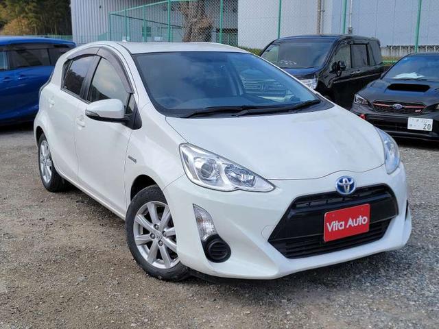 アクア S SDナビ フルセグTV リアカメラ スマートキー LEDヘッドライト 前ドラレコ シートヒーター Bluetooth 純正15インチアルミ ETC(2枚目)