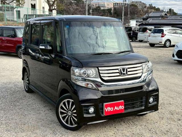 Ｎ－ＢＯＸカスタム Ｇ　ターボＳＳパッケージ　メモリーナビ　フルセグＴＶ　リアカメラ　スマートキー　ＬＥＤヘッドライト　衝突軽減ブレーキ　両側パワスラ　クルコン　純正１５インチアルミ（2枚目）