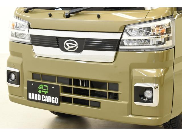 ハイゼットトラック ジャンボエクストラ CVT/登録済未使用車/カーキ/ガードプロスペック+ゲートプラス+マッドフラップ+パッド+レンジャー ショットブラック 14インチ装着(7枚目)