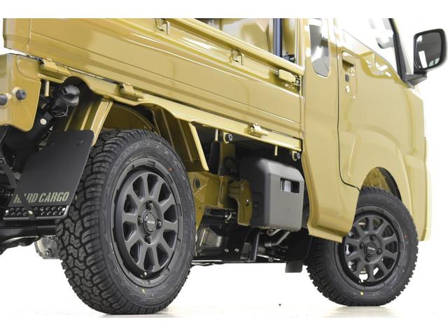ハイゼットトラック ジャンボエクストラ CVT/登録済未使用車/カーキ/ガードプロスペック+ゲートプラス+マッドフラップ+パッド+レンジャー ショットブラック 14インチ装着(17枚目)