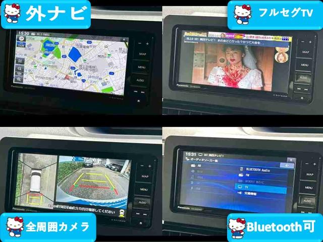 タント カスタムＲＳ　禁煙　外品ナビ（ＣＮ－ＨＥ０２ＷＤ）フルセグＴＶ　全周囲モニター　両側パワースライドドア　スマートキー　シートヒーター　衝突軽減　レーンキープ　ＥＴＣ（7枚目）
