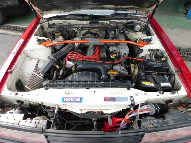 ソアラ ２．０ＧＴ　ツインカム　５速ＭＴ　車高調　マフラー　スピードスターマークＩＩ１２Ｊ　バケットシート　タコ足　叩き出し　外品メーター　エアクリ　ファッシュボード植毛塗装　デジタルメーター（35枚目）