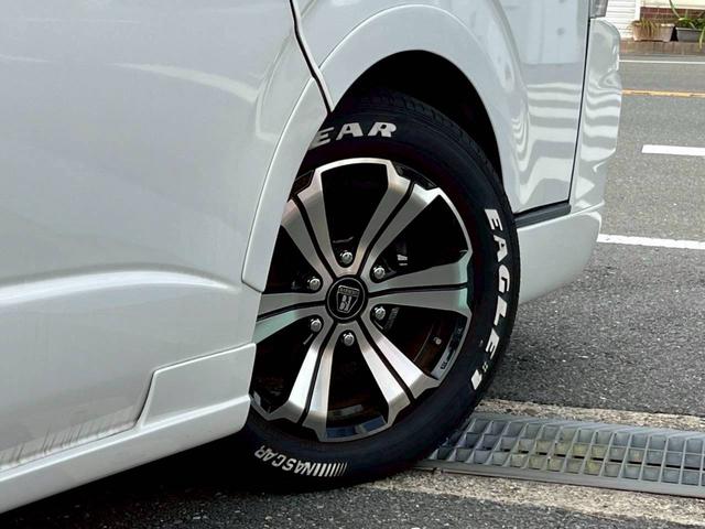 ハイエースワゴン GL ロング ミドルルーフ 4WD 11インチナビTV フリップダウン12.8 Bluetooth接続 ETC 社外17AW 社外エアロ 電動スライド 寒冷地仕様 リアリクライニング加工 100Wコンセント(57枚目)