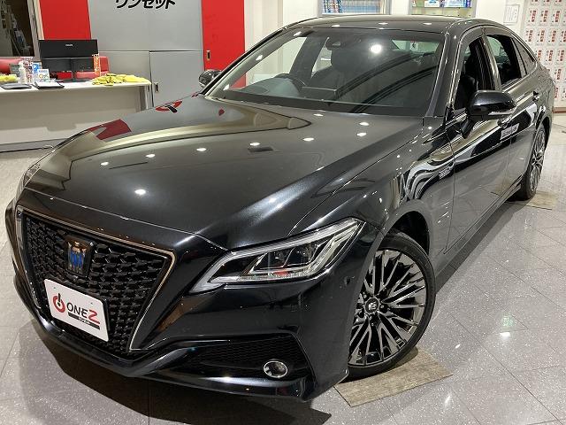 クラウンハイブリッド G-エグゼクティブ 禁煙車 パノラミックビューモニター AC100V トヨタセーフティセンス レーダークルーズ クリアランスソナー 黒本革エアシート メモリパワーシート 3眼LEDヘッドライト ブラインドスポットモニター(4枚目)
