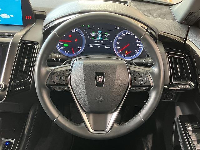 クラウンハイブリッド G-エグゼクティブ 禁煙車 パノラミックビューモニター AC100V トヨタセーフティセンス レーダークルーズ クリアランスソナー 黒本革エアシート メモリパワーシート 3眼LEDヘッドライト ブラインドスポットモニター(69枚目)