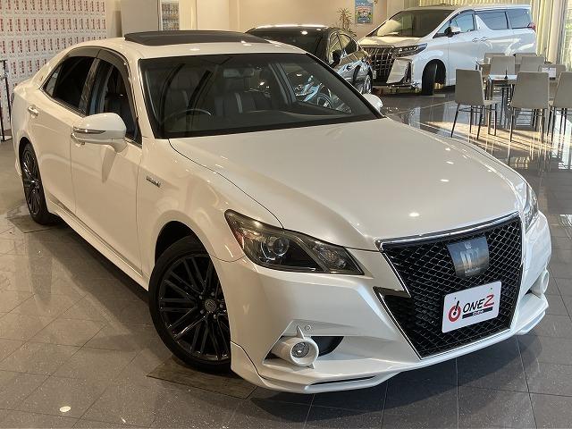 クラウンハイブリッド アスリートＳ　ブラックスタイル　禁煙車　モデリスタエアロ　サンルーフ　テラロッサ本革エアシート　アドバンスドパッケージ　レーダークルーズ　クリランスソナー　プリクラッシュ　パワーシート　１８インチスパッタリングＡＷ　バックカメラ（16枚目）