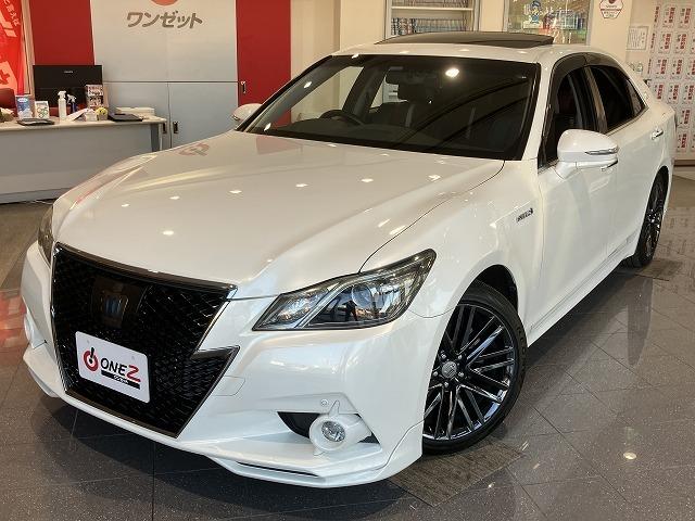 クラウンハイブリッド アスリートＳ　ブラックスタイル　禁煙車　モデリスタエアロ　サンルーフ　テラロッサ本革エアシート　アドバンスドパッケージ　レーダークルーズ　クリランスソナー　プリクラッシュ　パワーシート　１８インチスパッタリングＡＷ　バックカメラ（17枚目）