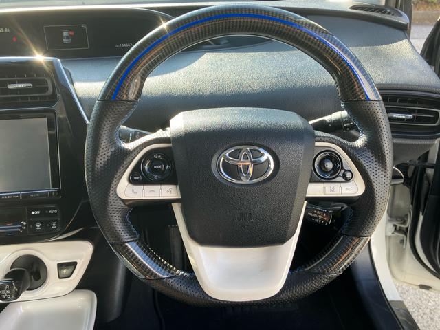 プリウス Ｓ　Ｓ　サンルーフ　エアロ　テイン車高調　１９インチアルミ　純正ナビ　　フルセグ　バックカメラ　社外ステアリング　クルーズコントロール　リアフイルム　Ｂｌｕｅｔｏｏｔｈ（23枚目）