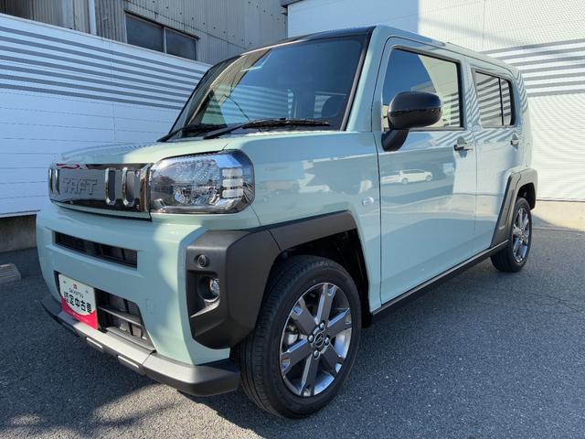 タフト Ｇ　ダーククロムベンチャー　電動パーキング　ＬＥＤヘッドランプ　アイドリングストップ　プッシュボタンスタート　前席シートヒーター　コーナーセンサー　電動格納式ミラー　オートエアコン　キーフリーシステム　オーディオ穴（25枚目）