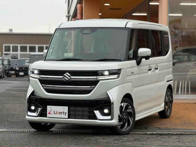 スペーシアカスタム ハイブリッドＸＳ　両側電動スライドドア　クリアランスソナー　オートクルーズコントロール　衝突被害軽減システム　オートライト　スマートキー　アイドリングストップ　電動格納ミラー　シートヒーター　ベンチシート　ＣＶＴ（7枚目）