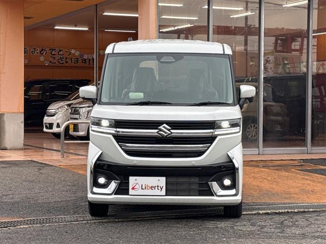 スペーシアカスタム ハイブリッドＸＳ　両側電動スライドドア　クリアランスソナー　オートクルーズコントロール　衝突被害軽減システム　オートライト　スマートキー　アイドリングストップ　電動格納ミラー　シートヒーター　ベンチシート　ＣＶＴ（8枚目）