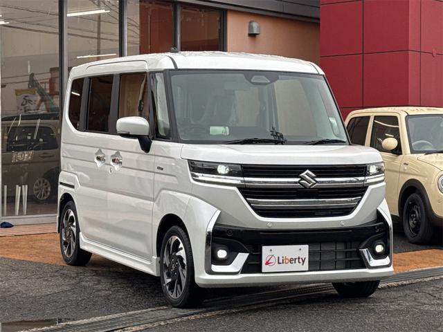 スペーシアカスタム ハイブリッドＸＳ　両側電動スライドドア　クリアランスソナー　オートクルーズコントロール　衝突被害軽減システム　オートライト　スマートキー　アイドリングストップ　電動格納ミラー　シートヒーター　ベンチシート　ＣＶＴ（9枚目）