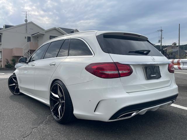 Cクラスステーションワゴン C220d ステーションワゴン スポーツ本革仕様 黒革シート/ナビ&TV/バックカメラ/ETC/ドラレコ/ローダウン/スープラ純正19インチアルミ(8枚目)