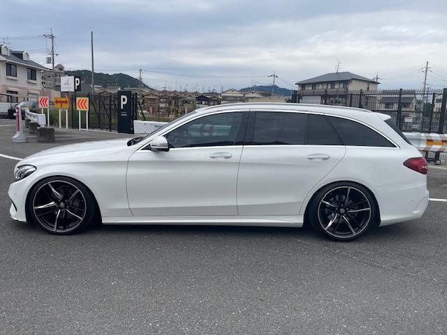 Cクラスステーションワゴン C220d ステーションワゴン スポーツ本革仕様 黒革シート/ナビ&TV/バックカメラ/ETC/ドラレコ/ローダウン/スープラ純正19インチアルミ(10枚目)