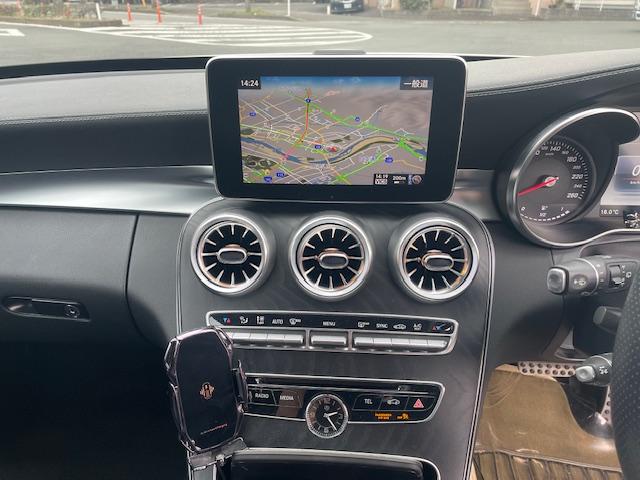 Cクラスステーションワゴン C220d ステーションワゴン スポーツ本革仕様 黒革シート/ナビ&TV/バックカメラ/ETC/ドラレコ/ローダウン/スープラ純正19インチアルミ(14枚目)