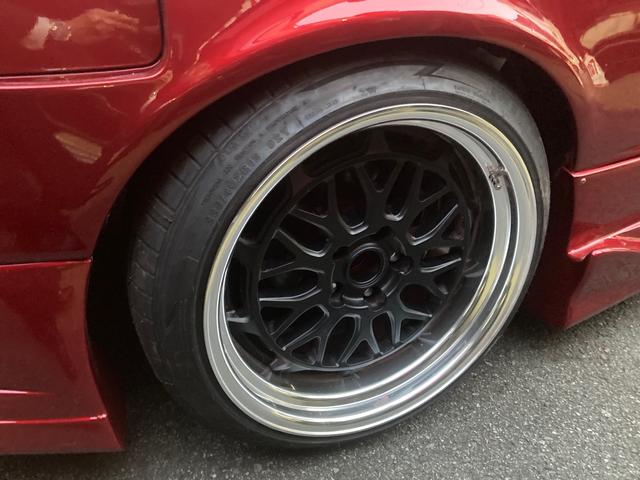 スペックSエアロ 車高調 エアクリ フルエアロ 前後オーバーフェンダー 社外ダクトボンネット WORKシーカー9,5JJ18インチ タイヤ新品 アルミ3層ラジエター 社外マフラー 社外ミラー シュラウド内電動ファン付(65枚目)