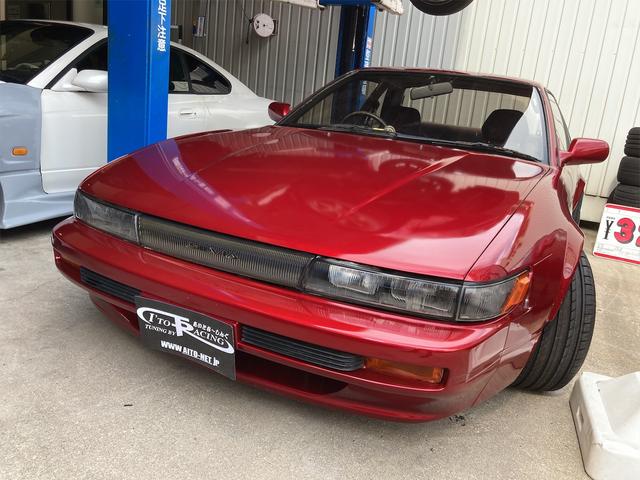 Q’s ワンオフ前後オーバーフェンダー 車高調 セミバケットシート 社外ハンドル WORKエクイップ15インチ 新品アルミホイール 新品タイヤ 社外マフラー バキュームメーター 角目ヘッドライト 純正グリル(3枚目)