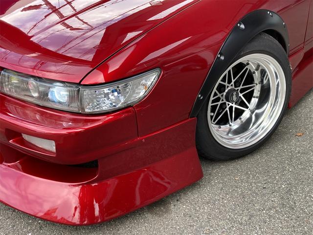 　ＳＲ２０ＤＥＴ換装　５速マニュアル　ターボ　ＥＴＣ　サンルーフ　ワーク１５インチアルミホイール　社外ステアリング　前後オーバーフェンダ社外社外マフラー　フルエアロ　リアスポイラー　ルーフスポイラー(36枚目)