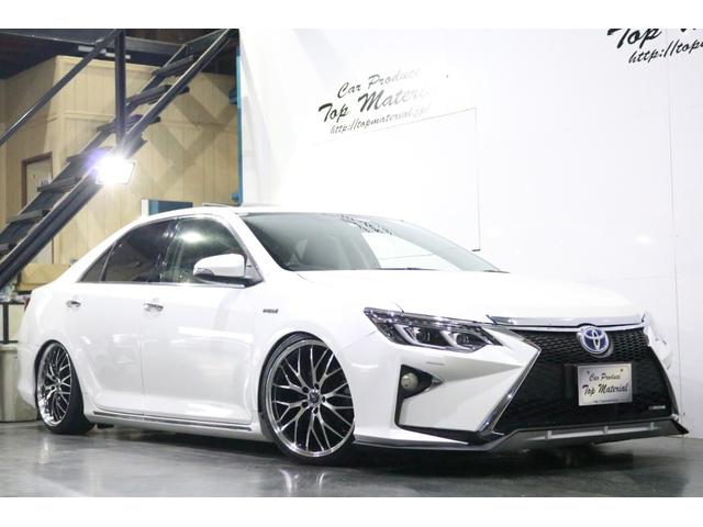 ハイブリッド Gパッケージ サンルーフ 後期スピンドルエアロバンパー 車高調 新品19インチアルミ 新品カスタムヘッドライト エンジンスターター バックカメラ ナビ 地デジTV スマートキー ETC パワーシート HIDライト(28枚目)