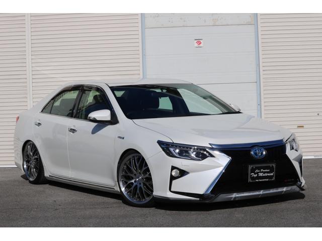 ハイブリッド Gパッケージ 全国保証 スピンドルエアロ 走行3万km台 新品車高調 シーケンシャル(流れる)ウィンカーヘッドライト 新品19アルミ HDDナビ バックカメラ 地デジTV パワーシート スマートキー ETC(49枚目)