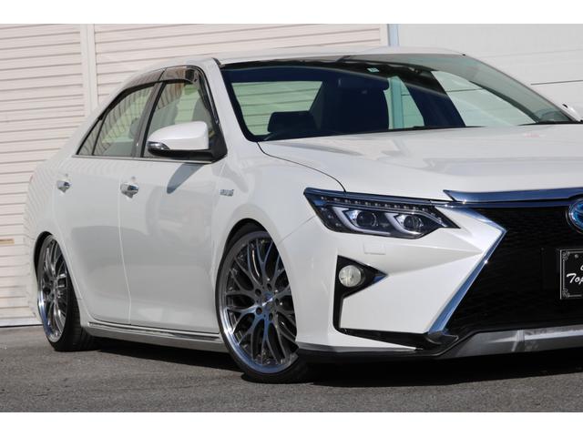 ハイブリッド Gパッケージ 全国保証 スピンドルエアロ 走行3万km台 新品車高調 シーケンシャル(流れる)ウィンカーヘッドライト 新品19アルミ HDDナビ バックカメラ 地デジTV パワーシート スマートキー ETC(58枚目)