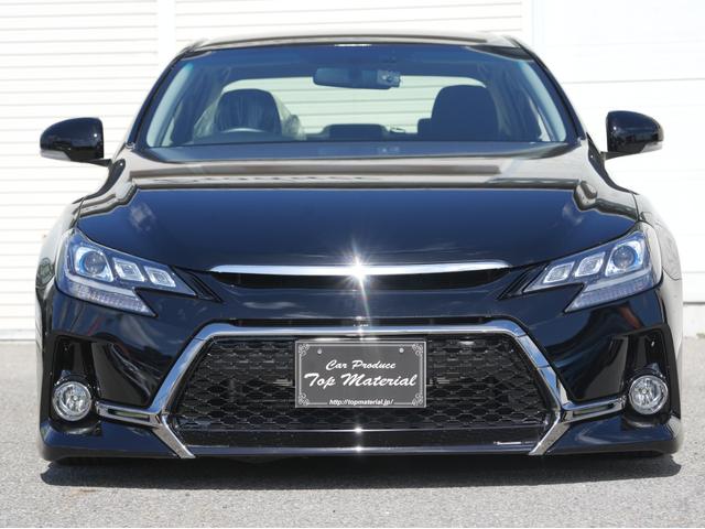 マークX 250G 全国保証 後期 前後G´s仕様 新品車高調 3眼シーケンシャルウィンカーヘッドライト 新品19アルミ 走行2万km台 ドライブレコーダー ナビ 地デジ スマートキー 4本出しマフラーカッター(6枚目)
