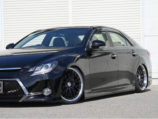 マークX 250G 全国保証 後期 前後G´s仕様 新品車高調 3眼シーケンシャルウィンカーヘッドライト 新品19アルミ 走行2万km台 ドライブレコーダー ナビ 地デジ スマートキー 4本出しマフラーカッター(32枚目)