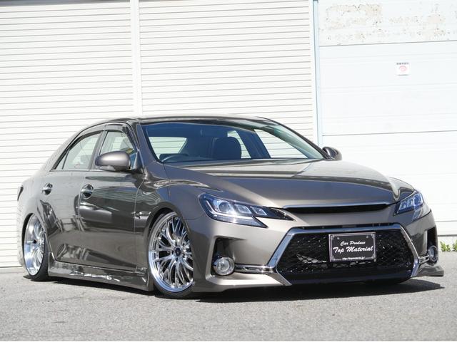マークX 250G リラックスセレクション 全国保証 前後G´s仕様 新品車高調 3眼シーケンシャルウィンカーヘッドライト 新品19アルミ HDDナビ バックカメラ フルセグ地デジ DVD スマートキー 4本出しマフラーカッター(2枚目)
