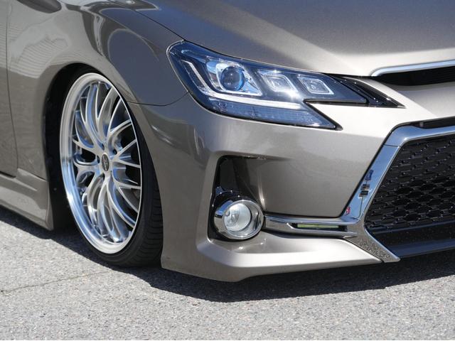 マークX 250G リラックスセレクション 全国保証 前後G´s仕様 新品車高調 3眼シーケンシャルウィンカーヘッドライト 新品19アルミ HDDナビ バックカメラ フルセグ地デジ DVD スマートキー 4本出しマフラーカッター(65枚目)