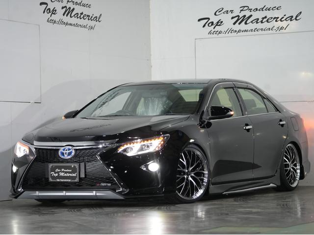 カムリ ハイブリッド Gパッケージ 全国保証 ハイブリッド 後期仕様スピンドルエアロ シーケンシャルウィンカーヘッドライト 新品車高調 新品19アルミ 新品タイヤ ナビ Bluetooth フルセグ地デジ バックカメラ 走行3万km台(10枚目)