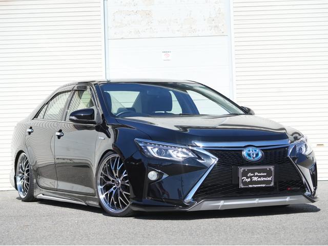 カムリ ハイブリッド 全国保証 ハイブリッド 後期仕様スピンドルエアロ シーケンシャルウィンカーヘッドライト 新品車高調 新品19アルミ 新品タイヤ ナビ 地デジ ETC 走行4万km台(2枚目)