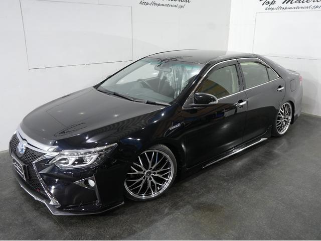 カムリ ハイブリッド 全国保証 ハイブリッド 後期仕様スピンドルエアロ シーケンシャルウィンカーヘッドライト 新品車高調 新品19アルミ 新品タイヤ ナビ 地デジ ETC 走行4万km台(17枚目)