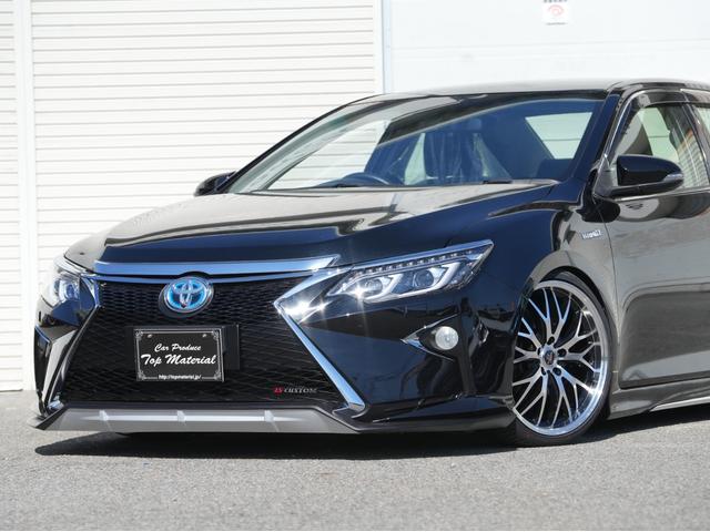 カムリ ハイブリッド 全国保証 ハイブリッド 後期仕様スピンドルエアロ シーケンシャルウィンカーヘッドライト 新品車高調 新品19アルミ 新品タイヤ ナビ 地デジ ETC 走行4万km台(23枚目)