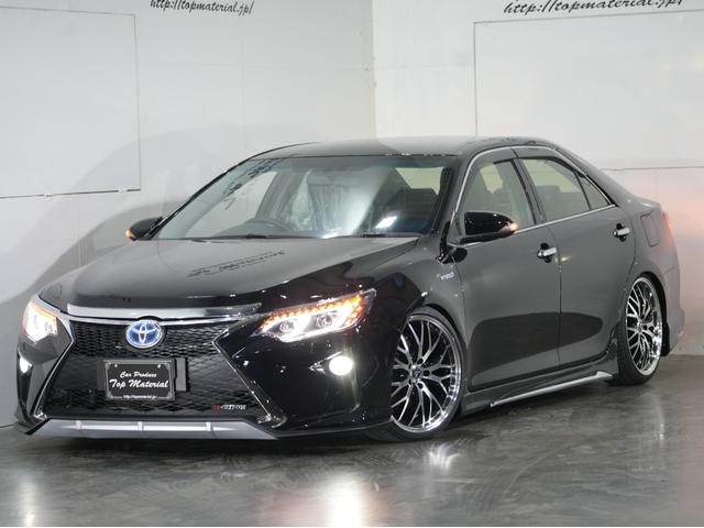 カムリ ハイブリッド 全国保証 ハイブリッド 後期仕様スピンドルエアロ シーケンシャルウィンカーヘッドライト 新品車高調 新品19アルミ 新品タイヤ ナビ 地デジ ETC 走行4万km台(80枚目)