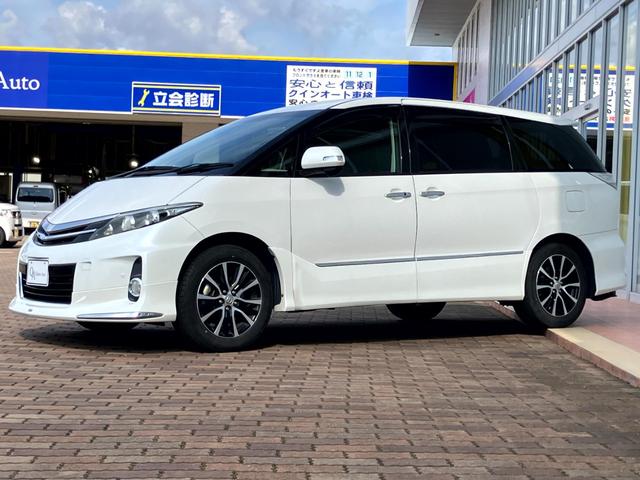 エスティマ アエラス　プレミアムエディション　４ＷＤ／モデリスタエアロ（フロント）モデリスタグリル／ヒッチメンバー／両側パワースライドドア／純正ナビ／バックカメラ／Ｂｌｕｅｔｏｏｔｈオーディオ／後席モニター／クルーズコントロール／ＥＴＣ（7枚目）