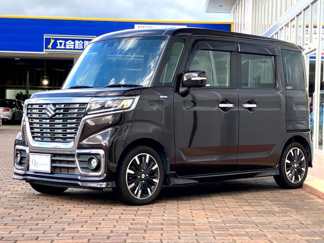 スペーシアカスタム ハイブリッドXS ワンオーナー車/社外ナビ/バックカメラ/Bluetoothオーディオ/社外後席モニター/両側パワースライドドア/デュアルブレーキサポート/ステアリングスイッチ/クルーズコントロール/シートヒーター(8枚目)